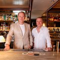 Bobbie’s co-owners Linden Pride (left) and Neil Perry at their new bar last year.