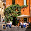 Eat streets: a restaurant in the Trastevere district.