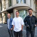 From left: Andreas Papadakis, James Kelly and Luke Skidmore outside their soon-to-open restaurant, Harriot.