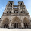 Notre-Dame de Paris’ iconic west facade after five years of restoration works.