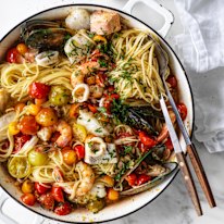 Adam Liaw’s tomato spaghetti marinara.