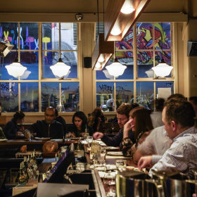The buzzing dining space.