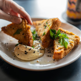 Prawn toast.