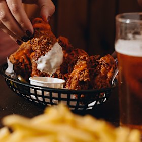 Wings and beer, the Lulie way.