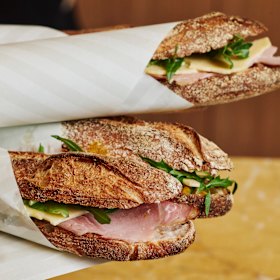 Filled baguettes.