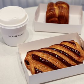 Pastries and coffee. 
