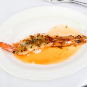 Prawn gratine at Clarence and V.