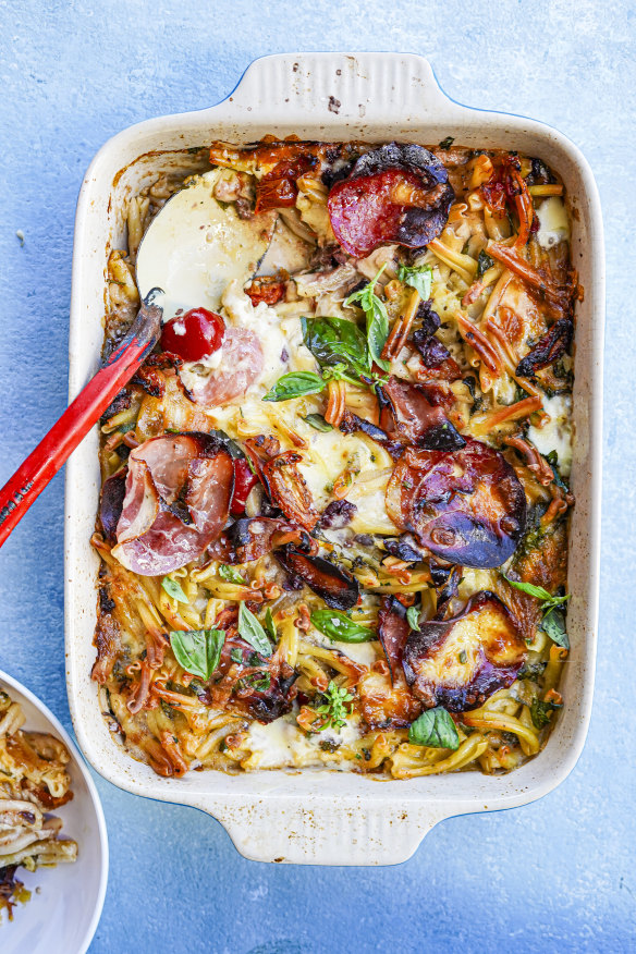 Raid the deli cabinet for this pasta bake.