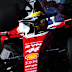Hamilton sits in his car during qualifying.