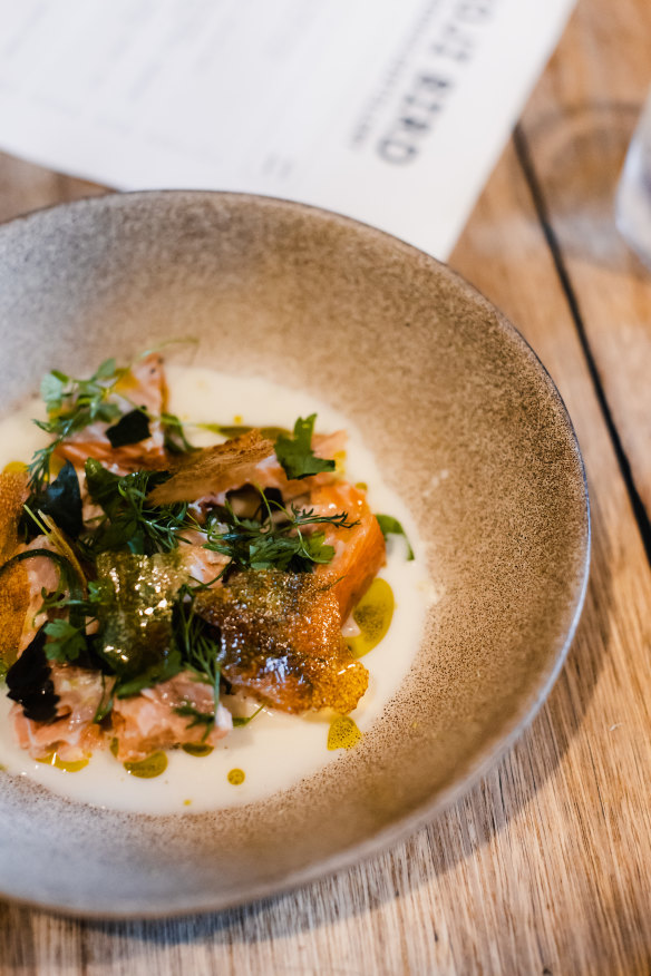 Freshwater smoked salmon.