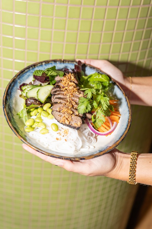 The noodle salad from Honey Toast. 