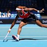Coco Gauff of Team USA in action against Team Greece’s Maria Sakkari at RAC Arena on Wednesday.