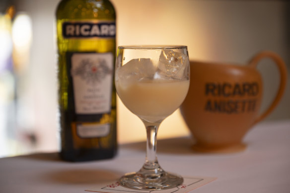 Bistro Grenier serves French bistro drinks such as Ricard Pastis.