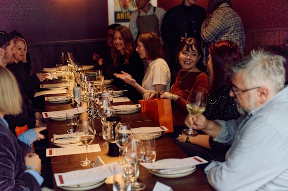 Guests at the roundtable lunch held at MoVida Aqui on June 2.