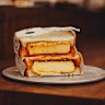 Steamed egg custard sando.
