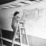 From the Archives: Three women paint murals