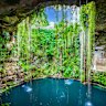 Cenote in Yucatan Peninsula, Mexico.