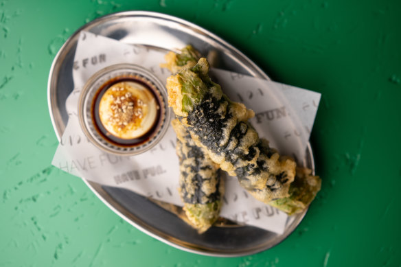 Funda’s fried seaweed rolls. 