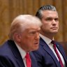 Donald Trump and Pete Hegseth at the White House on December 2.