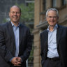 Josh Frydenberg (left) and Rod Sims