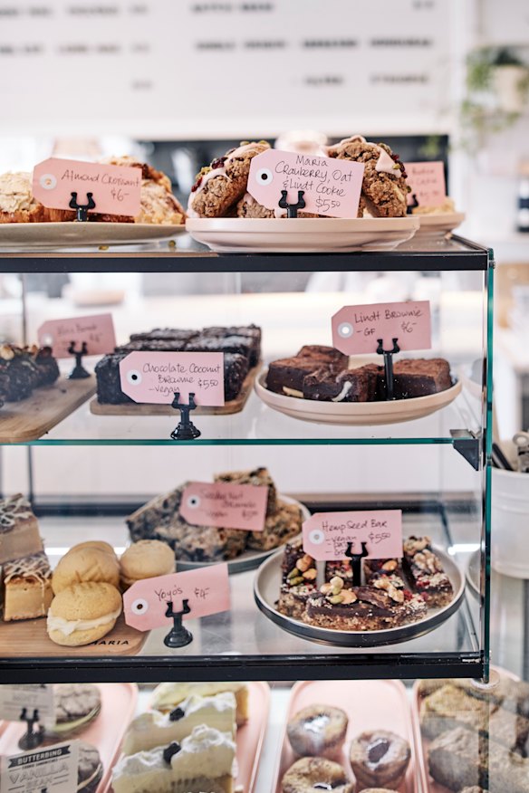 Find sweet treats in the cabinet.