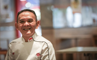 Chan Hon Meng at his quick-service restaurant in Singapore’s Chinatown.