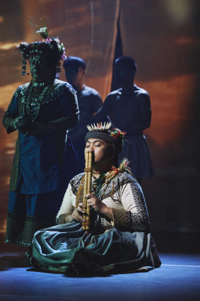The nose flute accompanies traditional Paiwanese dance.
