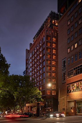 The independent hotel, located on the corner of Melbourne Place and Russell Street, is surrounded by architectural gems, many of which were built in the early 20th century.
