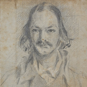 A self-portrait by Thomas Griffiths Wainewright titled, Head of a Convict, very characteristic of low cunning and revenge, circa 1843.