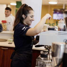 Australia’s team barista is working overtime in Doha.