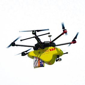 One of the Wespac Little Ripper drones that will be in use across Australia this summer.