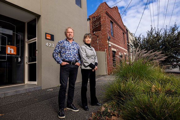 Tony Baenziger and Sue Coles
occupy an office near the proposed Pineapples Lifestyle Bar.