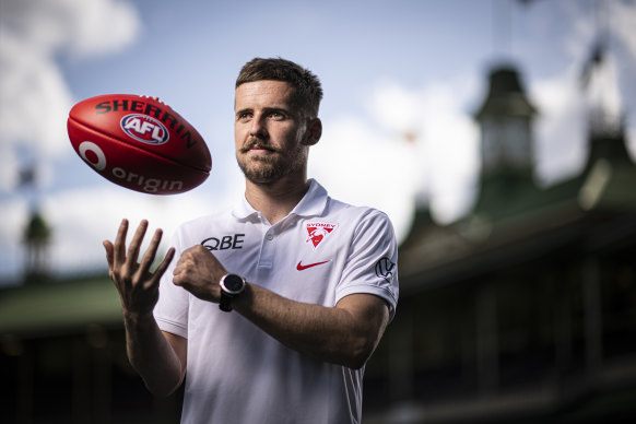 Barry Clark was on the flight with the parents of Sydney Swans player Jake Lloyd (pictured). The trio were heading to Sydney for Friday night’s presentation to mark Lloyd’s 250th AFL game.