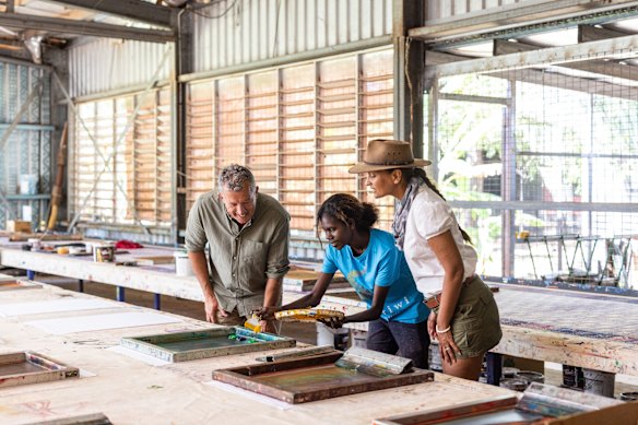Try your hand at screen printing at the Tiwi Design art centre.