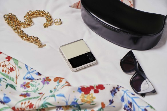 The Z Flip3 is a tiny pocketable square that folds out into a full-sized phone.