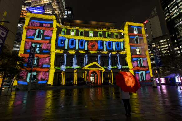 A Ken Done projection on Customs House is among the highlights of this year’s Vivid.