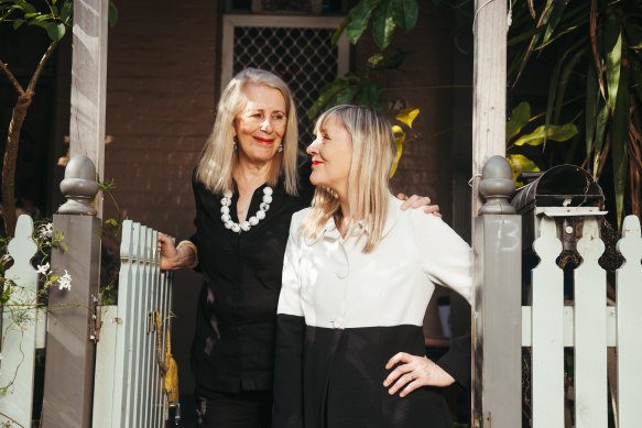 Elsie founder Anne Summers, left, and childhood resident Mandy Sayer outside the former refuge.