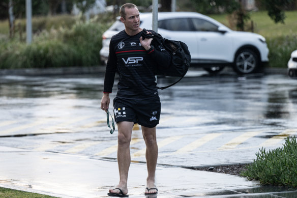 Ben Hornby arrives at Heffron Park for his first day as interim head coach.