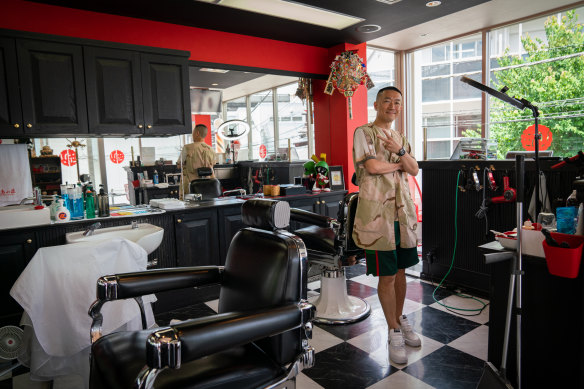 Daku Nishiyama, barbershop owner at Dojo Tokyo.
