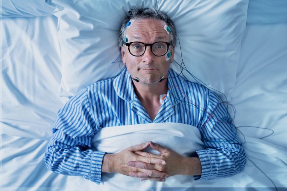 Dr Michael Mosley in a series about battling insomnia and sleep apnoea.