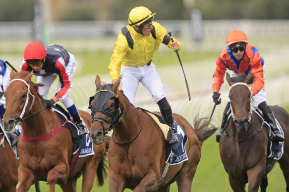 Tom Marquand on Addeybb wins  the Queen Elizabeth Stakes.