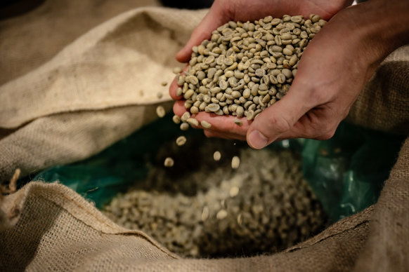 The price of coffee beans has surged amid unfavourable weather conditions in major producers Brazil and Vietnam.