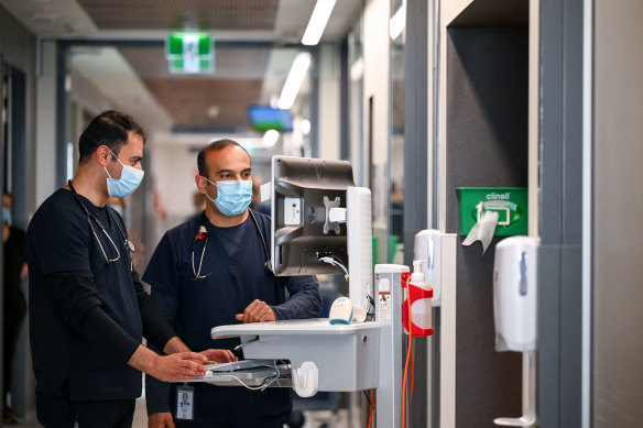 Refugee doctors Faisal Ahady (left) and Edriss Noorzai were at risk of having their skills wasted. However, they have been put to work at Frankston Hospital.