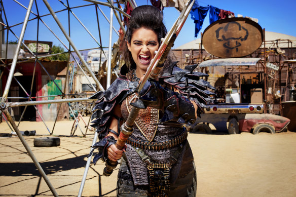 Miracle Workers, with Geraldine Viswanathan (pictured) and Daniel Radcliffe, returns with a parody of Mad Max: Beyond Thunderdome.