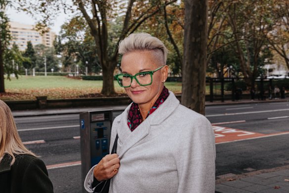 Roxanne Thornton arrived at the ICAC on Friday for the second day of evidence.