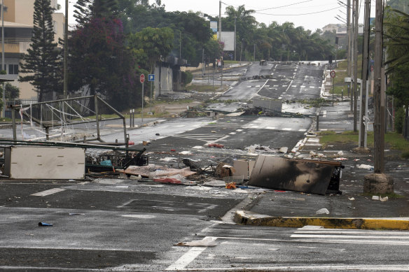 A street in Noumea, New Caledonia.