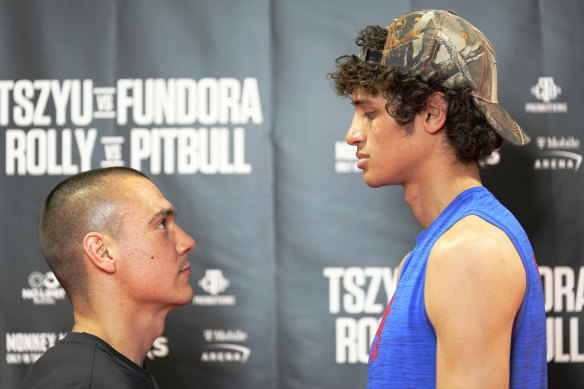 Tim Tszyu and Sebastian Fundora face off in Las Vegas.