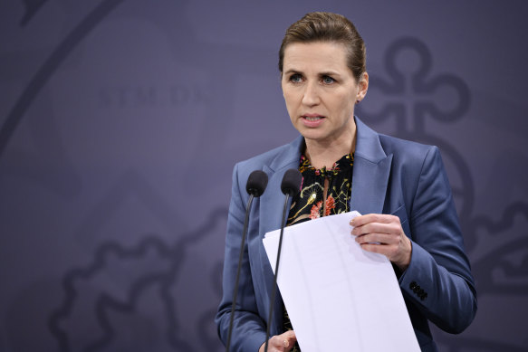 Denmark’s Prime Minister Mette Frederiksen urged people to limit their social contacts.