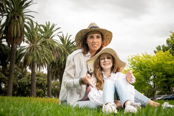 Mia Jones is incredibly cautious of the sun and always makes sure her daughter Ellie, 10, is wearing hats, sunglasses and sunscreen.