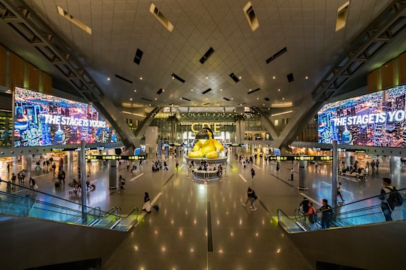 Doha’s Hamad airport is enormous with several business-class lounges.